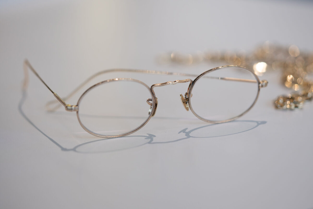 Vintage eyeglasses with gold chain
